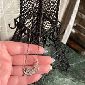 Elegant Silver Love Necklace